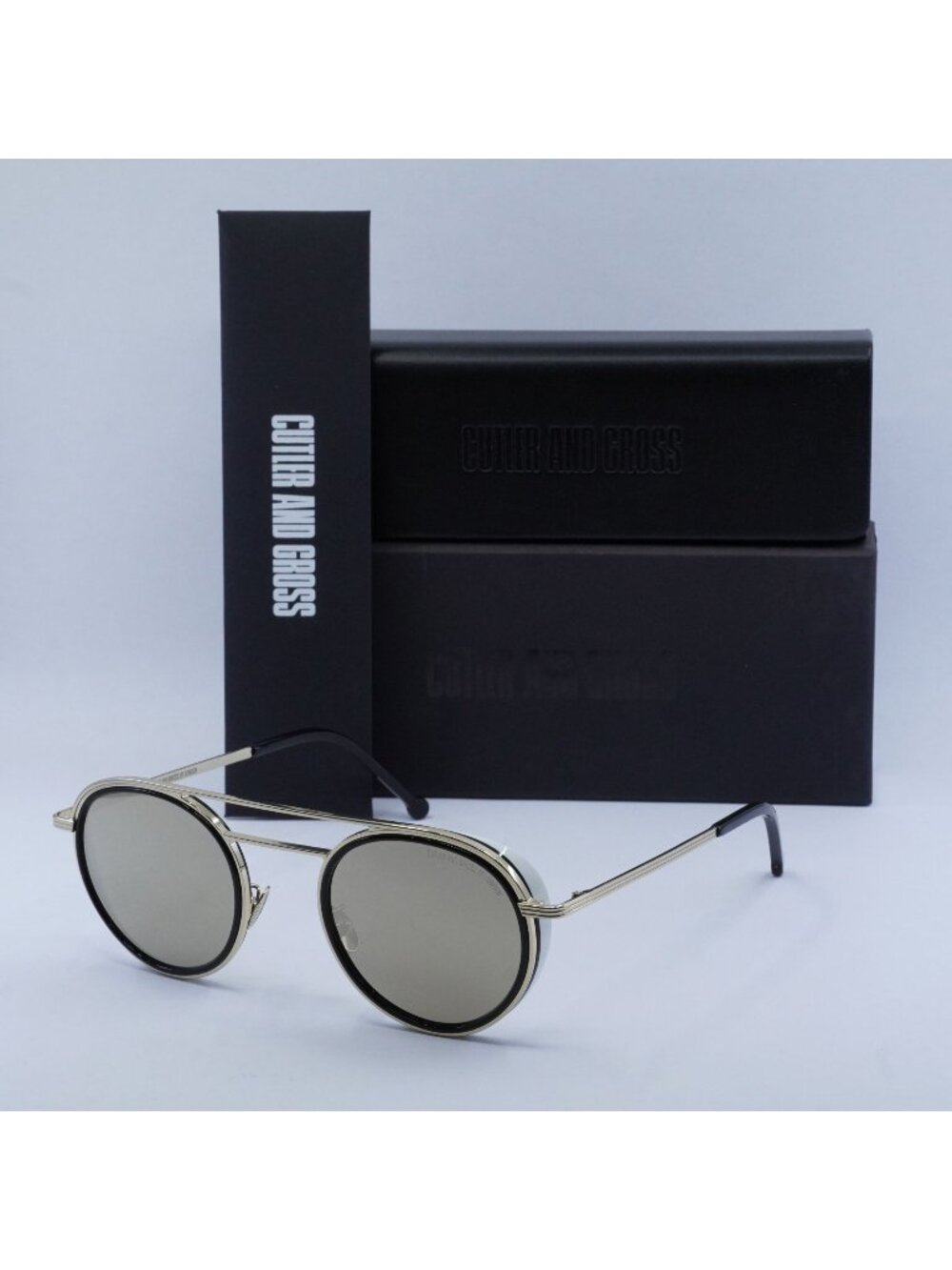 Exclusive Sale! Cutler and Gross CG1270V2S 003 Round Sunglasses - Silver / Black